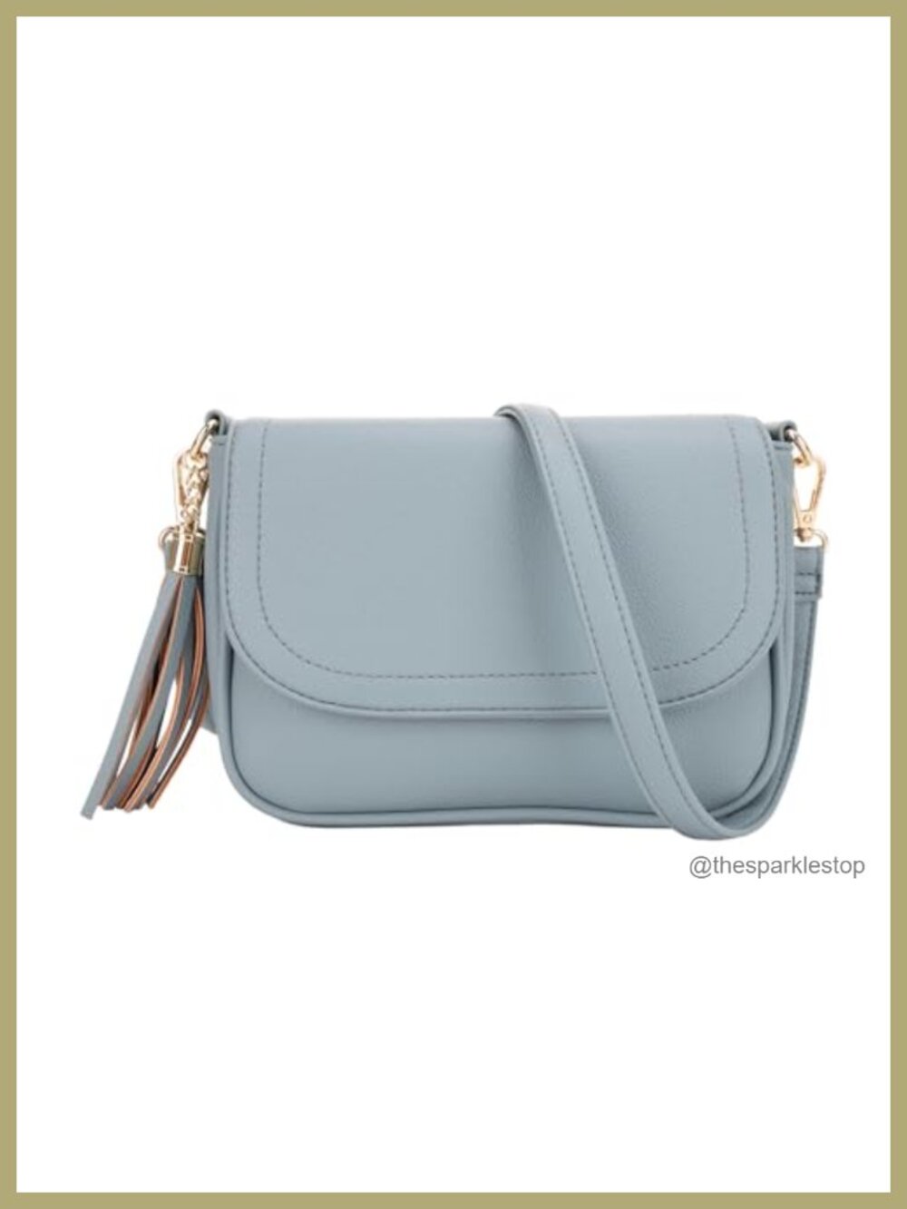 Small Crossbody Bag Women Flap Saddle Purse Tassel Vegan Leather Shoulder Bag